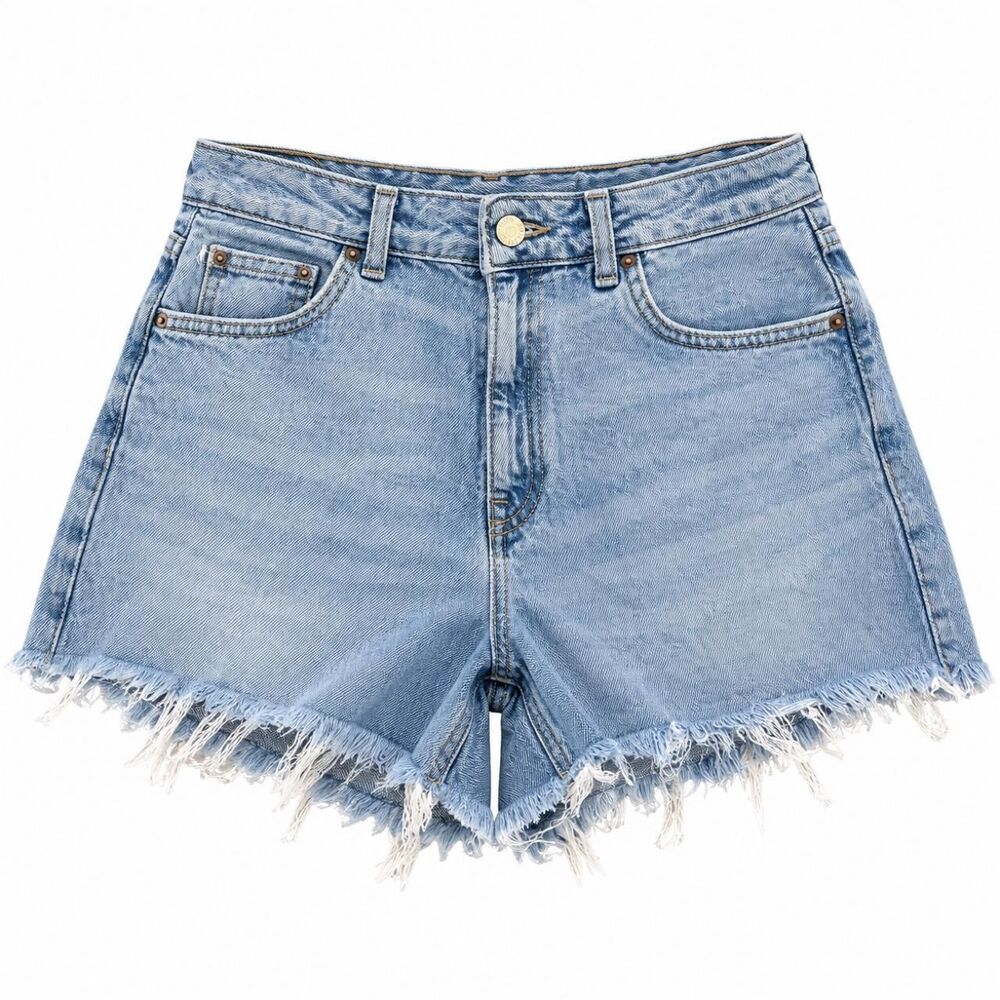 Topshop Moto Light Wash High Waisted Mom Jeans - Size 6